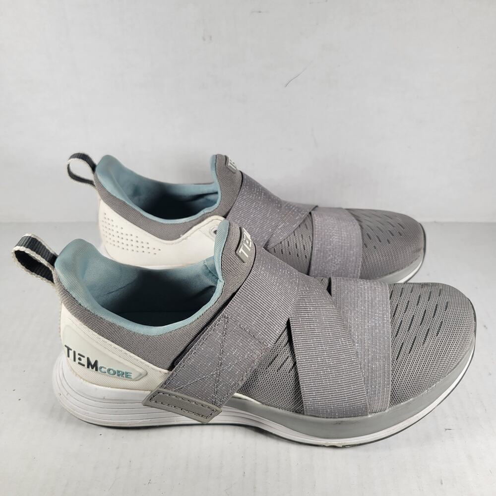 Tiem Core Latus Studio Womens Gray Slip On Active Cross Training Sneaker Size 7